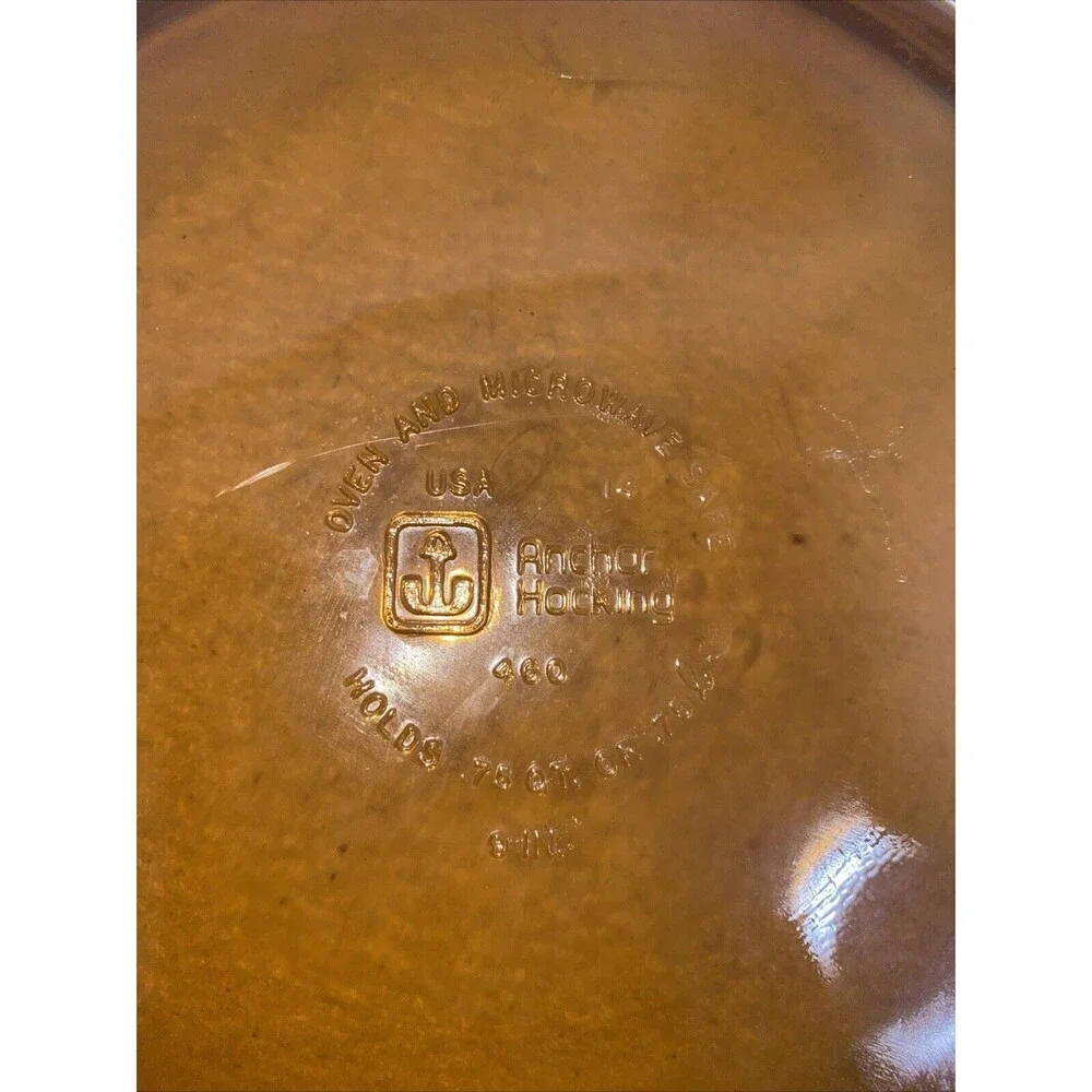 Anchor Hocking Amber Glass Pie Plate 9